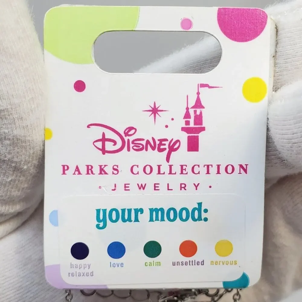 Disney Parks Collection Minnie Mouse Bow Mood Necklace NWT